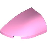 Brick Round, Curved Double 3 x 2 Beveled with Stud Notch Left (Bright Pink)