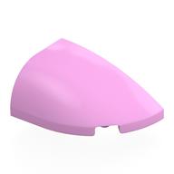 Brick Round, Curved Double 3 x 2 Beveled with Stud Notch Right (Bright Pink)