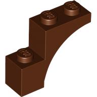 Brick Arch 1 x 3 x 2, Straight End (Reddish Brown)