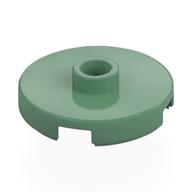 Plate Special Round 2 x 2 with Center Stud (Jumper Plate) (Sand Green)