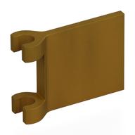 Flag 2 x 2 Square, Flared Clip Edge [Thick Clips] (Pearl Gold)