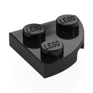 Plate Round Corner 2 x 2 (Black)
