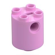 Brick Round 2 x 2 x 2 Robot Body, Axle Holder '+' Orientation (Bright Pink)