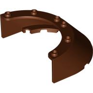 Windscreen Round, Sloped 6 x 8 x 2 (Reddish Brown)
