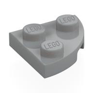 Plate Round Corner 2 x 2 (Light Bluish Gray)