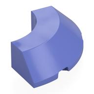 Brick Round Corner 4 x 4 x 1 with Bottom Cut Outs, No Studs, Flat Top (Blue Violet)