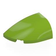 Brick Round, Curved Double 3 x 2 Beveled with Stud Notch Left (Lime)