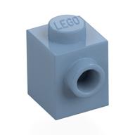 Brick Special 1 x 1 with Stud on 1 Side (Sand Blue)