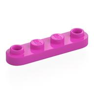 Plate Special 1 x 4 Rounded with 2 Open Studs (Dark Pink)