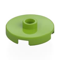 Plate Special Round 2 x 2 with Center Stud (Jumper Plate) (Lime)