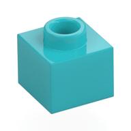 Plate 1 x 1 x 2/3 with Open Stud (Medium Azure)