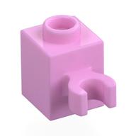 Brick Special 1 x 1 with Clip Vertical [Open O Clip, Hollow Stud] (Bright Pink)
