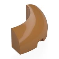 Brick Round Corner 3 x 3 x 1 No Studs (Medium Nougat)