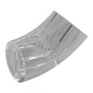 Brick Round 2 x 2 D. Tube with 45° Elbow and Axle Holes (Crossholes) at Each End [LONG] (Trans-Clear)