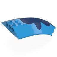 Windscreen 8 x 6 x 2 Curved with Dark Blue Shape Print (Dark Azure)