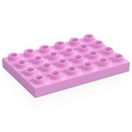 Duplo Plate 4 x 6 (Bright Pink)