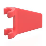 Flag 2 x 2 Trapezoid with Flared Area between Clips (Coral)