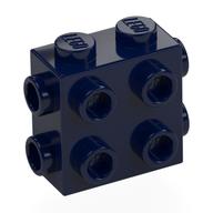 Brick Special 1 x 2 x 1 2/3 with 8 Studs on 3 Sides (Dark Blue)