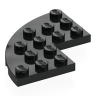 Plate Round Corner 5 x 5 with 2 x 2 Cutout (Black)