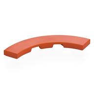 Tile 4 x 4 Curved, Macaroni (Reddish Orange)