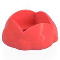 Duplo Round Rock / Bush / Space Crater 4 x 4 x 1.5 with 2 x 2 Hole (Coral)