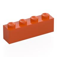 Brick 1 x 4 (Reddish Orange)
