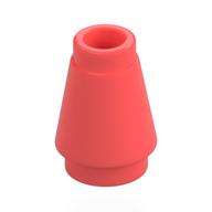 Cone 1 x 1 [Top Groove] (Coral)