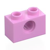 Technic Brick 1 x 2 [1 Pin Hole] (Bright Pink)