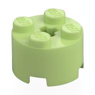 Brick Round 2 x 2 with Axle Hole (Yellowish Green)