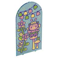 Glass for Frame 1 x 6 x 7 with Bow with Fairy Cat and Flowers Print (Trans-Light Blue)