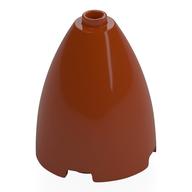 Cone 3 x 3 x 3 (Elliptic Paraboloid) with Internal Axle Hole (Dark Orange)