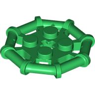 Plate Special 2 x 2 with Bar Frame Octagonal, Reinforced, Completely Round Studs (Green)