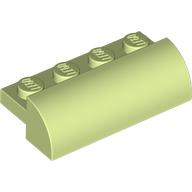 Brick Curved 2 x 4 x 1 (Yellowish Green)