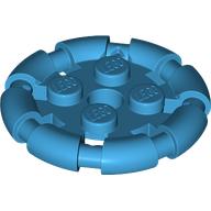 Plate Special 2 x 2 with Bar Frame Round (Dark Azure)