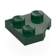 Wedge Plate 2 x 2 Cut Corner (Dark Green)