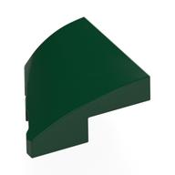 Brick Wedged, Curved 2 x 2 with Stud Notch Right (Dark Green)
