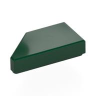 Tile 1 x 2 with Stud Notch Right (Dark Green)
