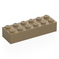 Brick 2 x 6 (Dark Tan)