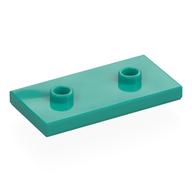 Plate Special 2 x 4 with Groove and Two Center Studs (Jumper) (Dark Turquoise)