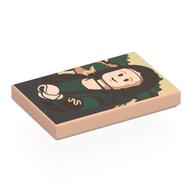 Tile 2 x 3 with Mona Lisa Painting Print (Light Nougat)