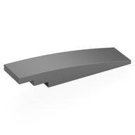 Brick Curved 8 x 2 No Studs (Metallic Silver)