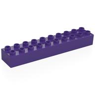 Duplo Brick 2 x 10 (Dark Purple)