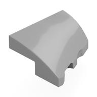 Brick Wedged, Curved 2 x 2 with Stud Notch Left (Metallic Silver)