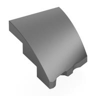 Brick Wedged, Curved 3 x 2 with Stud Notch Left (Metallic Silver)