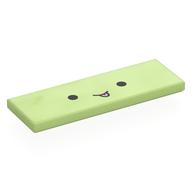 Tile 2 x 6 with Smiling Face Print (Yellowish Green)