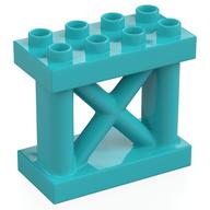 Duplo Support 2 x 4 x 3, Girder (Medium Azure)