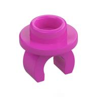 Plate Special Round 1 x 1 with Hollow Stud and Underside Clip (Dark Pink)