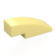 Brick Curved 3 x 1 No Studs (Bright Light Yellow)