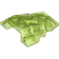 Brick Wedged, Sloped 4 x 4 Fractured Polygon Top (Trans-Bright Green)