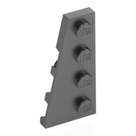 Wedge Plate 4 x 2 Left (Metallic Silver)